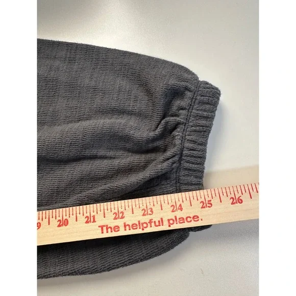 Aerie Charcoal Grey Cargo Jogger Sweatpants XL Drawstring Elastic Waist Lounge - Picture 6 of 10